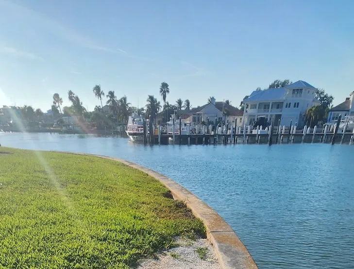 Florida waterfront seawall and adjacent property where soil stabilization may be needed